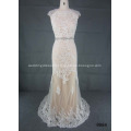 A-line Beading Long Bridesmaid Dress